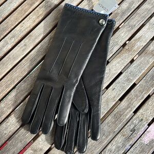 Brand New Coach Leather Cashmere Gloves